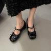 Fashion High Heels, Retro Square Toe, Women's Shallow Mouth, Elegant Dress Shoes, Fashionable Party, Bow Women's Shoes,