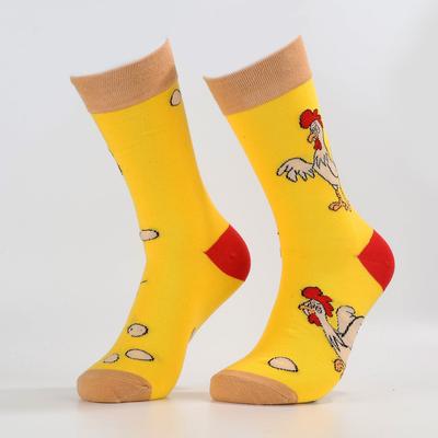 1 Pair Street Fashion Unisex Mid-Calf Socks ,Animal Pattern Cartoon Chicks and Eggs Cotton Blend Socks