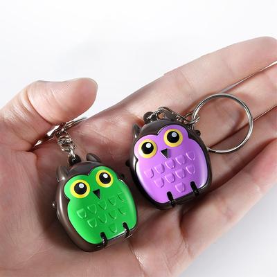 Cortauñas de Búho Mini Cortauñas Plegable para el Hogar Juego Individual con Llavero Decoración Colgante Cuchillo para Uñas Antisalpicaduras
