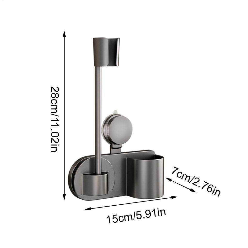 Hair Dryer Holder Space Saving Non-Slip Suction Cup Bathroom Hairdryer Holder Storage For Home Apartment Hotel College Dorm