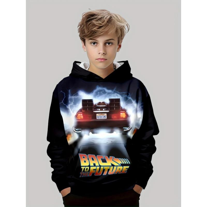 Autumn 3D  Sport Car Printed Hoodies Fashionable Casual Sports Long Sleeved Children's Boy Hooded Sweatshirts