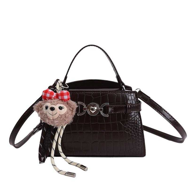 Cross Border Trend Small Faux Leather Handbag With Top Zip For Casual Daily Use