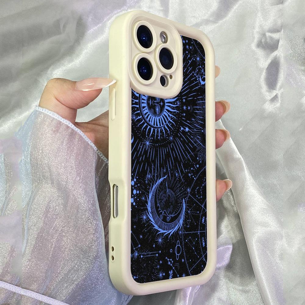 JT24 Astrology Map with Celestial Sun and Moon Realme Huawei Honor 70 90 Infinix Tecno Itel Motorola Google All Model Angel Eyes Soft TPU Phone Case