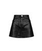 Mehr als Schwarz Logo Leder Bikerrock