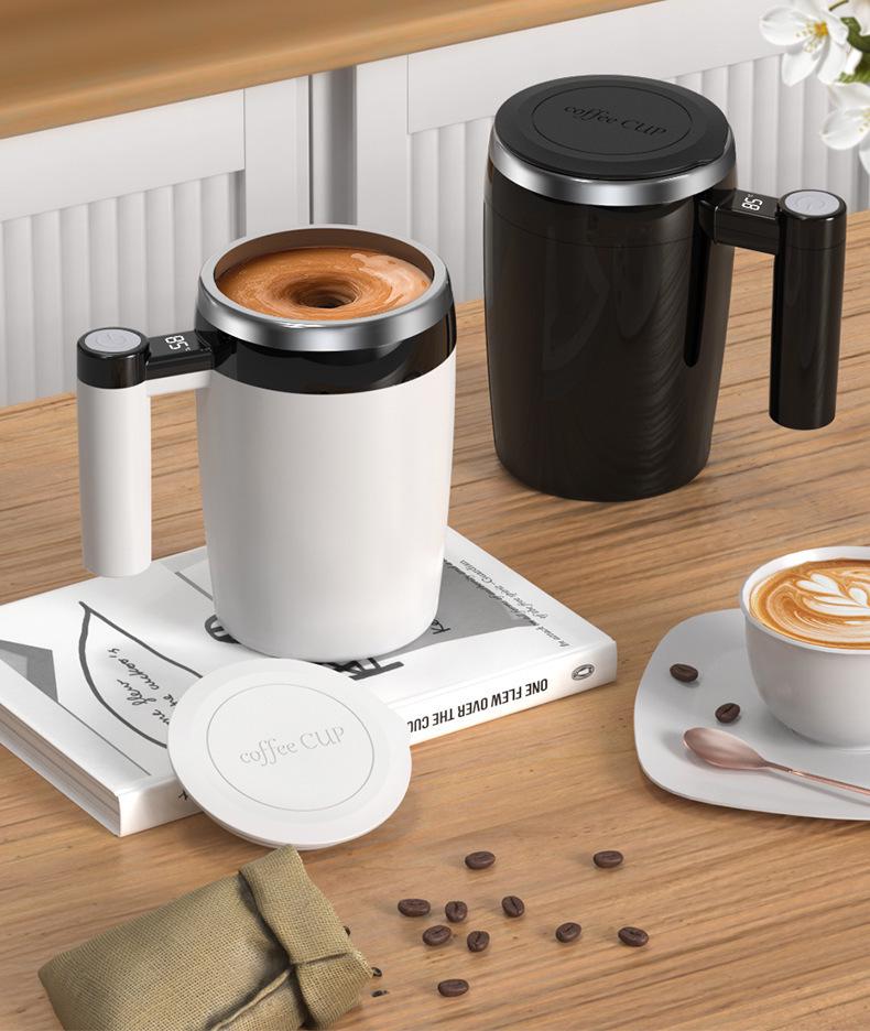 Rechargeable Stainless Steel Magnetic Coffee Stirring Cup