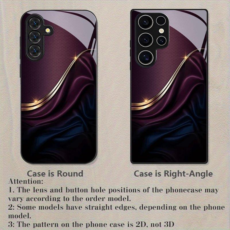 Luxurious Gold Wave Pattern Business-style TPU Phone Case Suitable for Samsung S26 S25 S24 S23 S22 S21 S20 and Other Models.