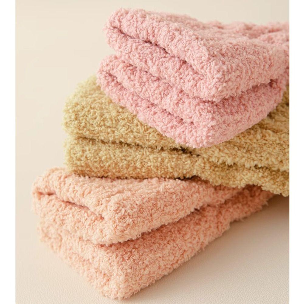 Winter Coral Velvet Socks Warm Floor Socks Thickened Cotton Socks  Women