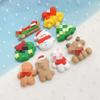 Creamy Adhesive Diy Christmas Snowman Wreath Resin Accessories For Phone Cases And Hair Accessories