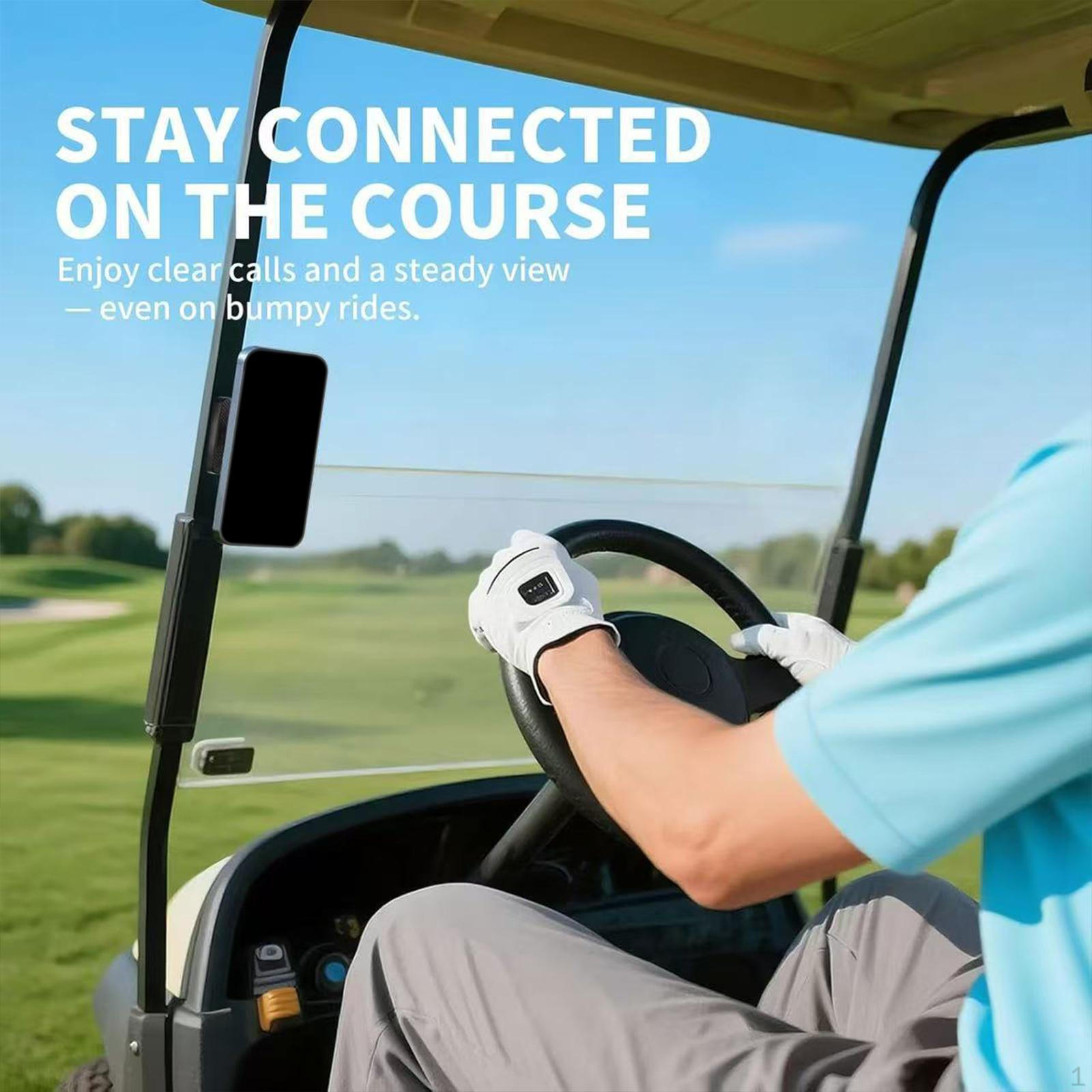 

Golf Cart Phone Mount Bracket Accessory Lightweight Compact Universal Fit Sturdy