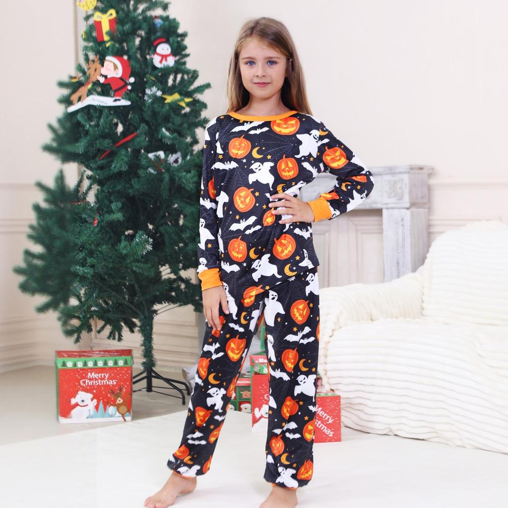 Prints Family Matching Long Sleeve Tops+Pants Set Family Matching Sets