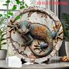 Metal Wall Art Vintage Lizard Mosaic for Living Room