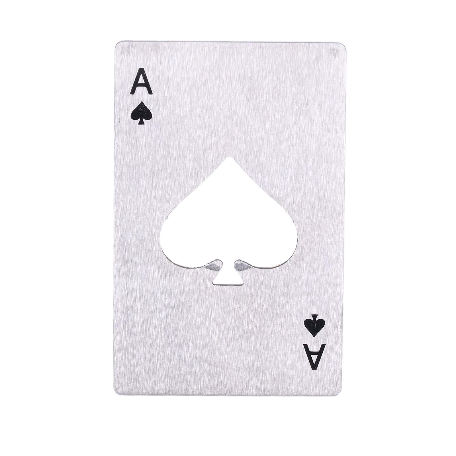 

Bottle Opener Innovative Poker Card Shape Stainless Steel Wine Beer Opener for Home Bar Party
