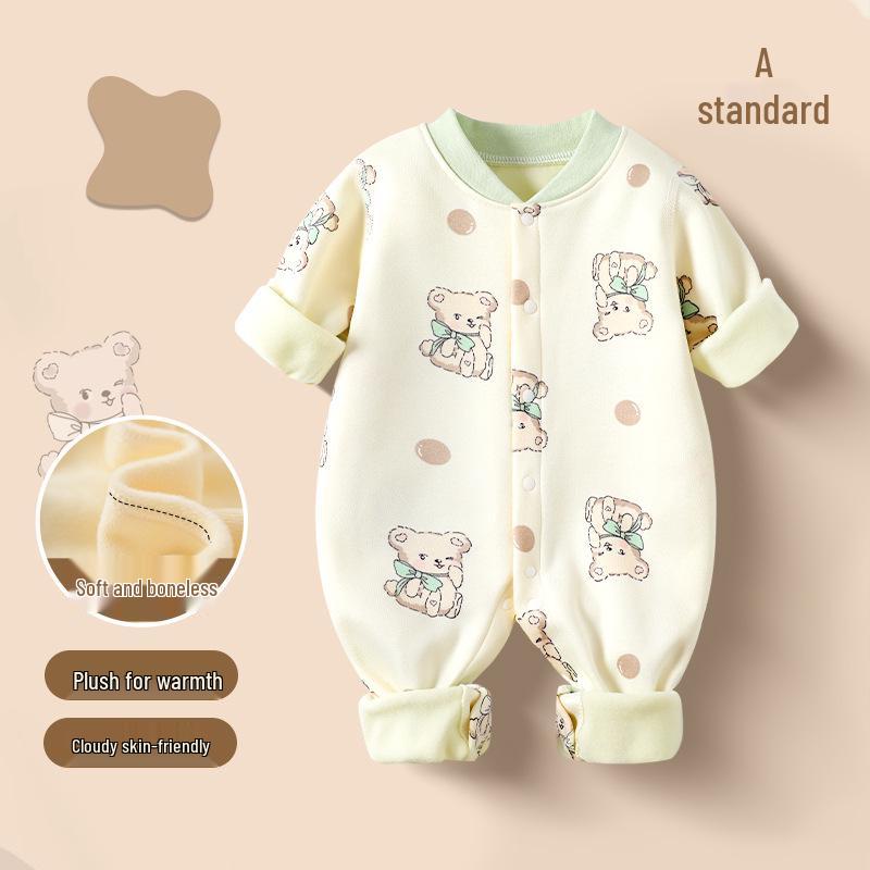 

Новонароджений Флісовий Ромпер - Унісекс Весняно-Осінній Цілісний Піжамний Комбінезон для Хлопчиків та Дівчаток 66cm