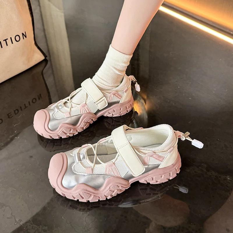 2026 Herfst Nieuw Platform Dikke Zool Ballerina Schoenen voor Dames Lage Sport Schoenen Sandalen Trendy Mary Jane Dames Schoenen