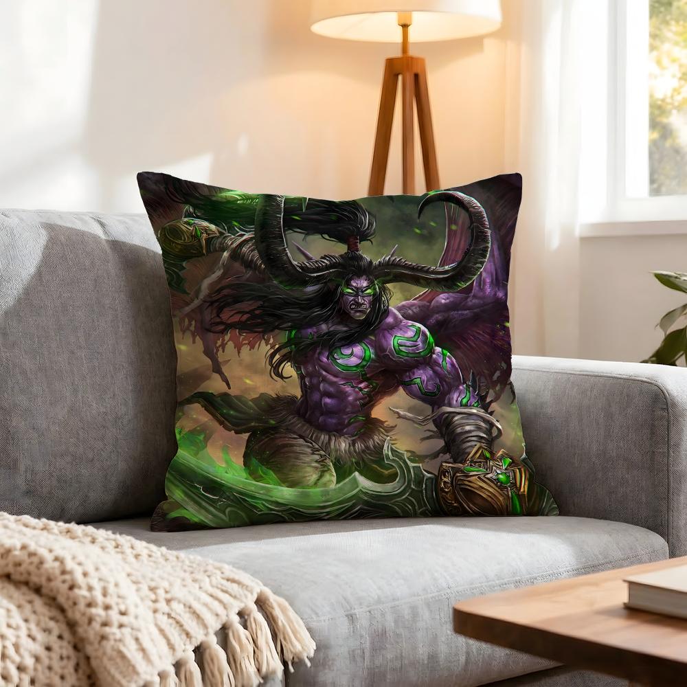 Game World Of Warcraft Cushion Cover 1Pcs Decorative Covers Soft Cushion Case For Sofa Couch Decor 40X40 45X45 Pillowcases