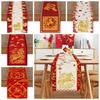 Wine Glass Chinese New Year Table Runner Fireworks Merry New Year Decorations  New Year Gift