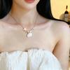 Seaside Starfish & Seashell Pendant Necklace: Summer Accessory for Women, Perfect for Enhancing Skirt Outfits and Creating a Coastal Vibe.