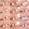 Multiple Mini Stainless Steel Bird Jewelry Earrings  Trend For Women Girls Cute Crane Parrot Bee Hummingbird Studs Oorbellen