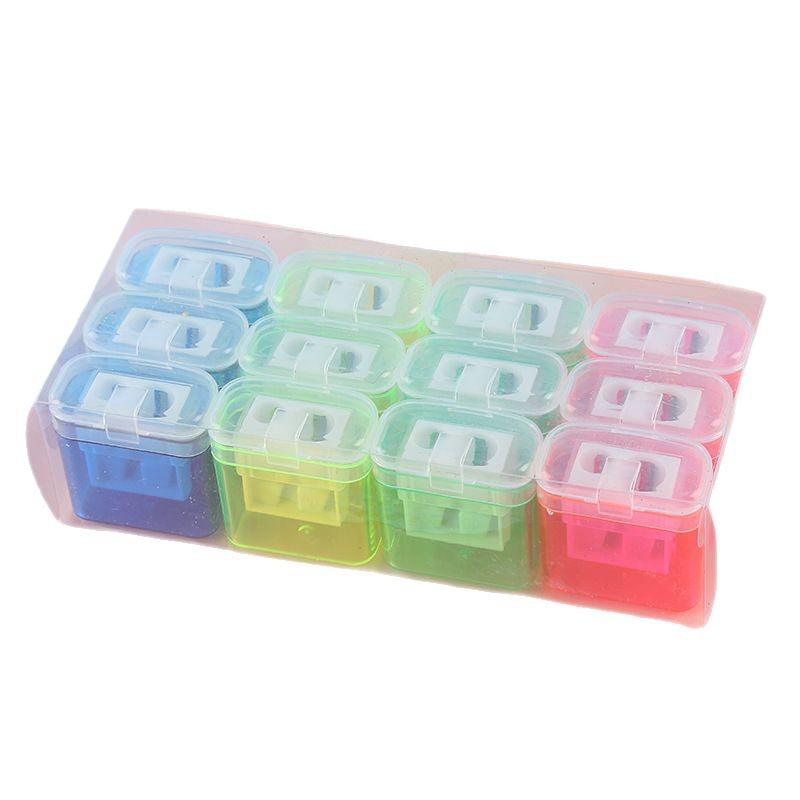 Double-Hole Covered Pencil Sharpener for Primary Students: Compact, Manual Design for Back-to-School