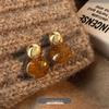 Amber Stud Earrings: 2025 Edition - Unique, High-End, Handmade Design for a Distinctive Vacation Look