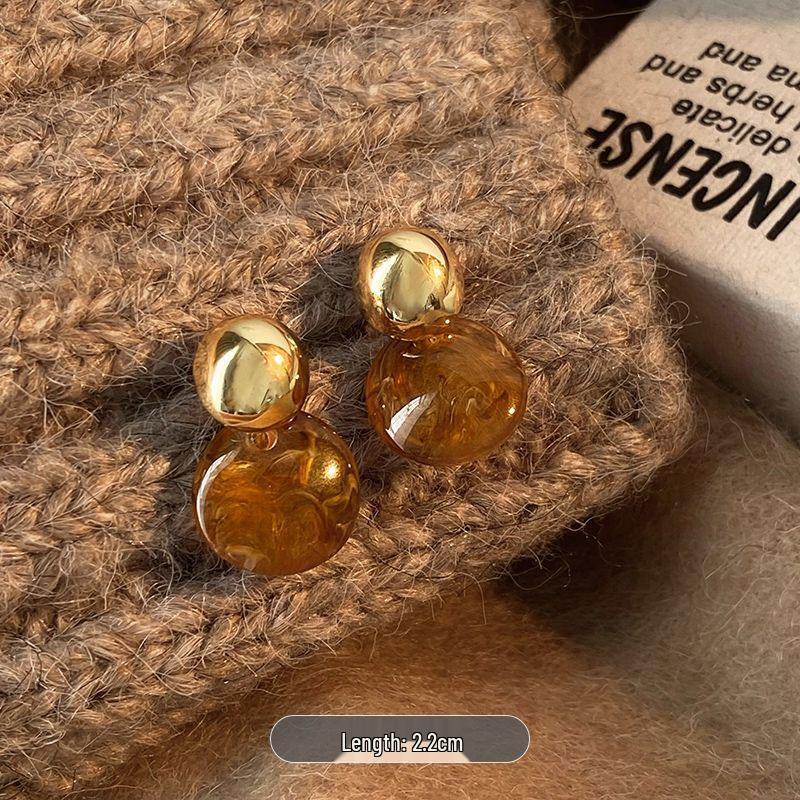 Amber Stud Earrings: 2025 Edition - Unique, High-End, Handmade Design for a Distinctive Vacation Look