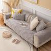 Velvet Plush Sofa Towel Thickeness Jacquard Leaves Home Decor Sectional Sofa Cover Non-slip Dust Proof Couch Seat Cushion Pad