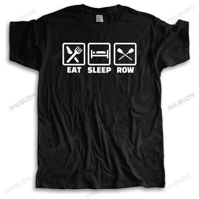 Baumwoll-T-Shirt Herren Rundhals-Tops Neues Mode-T-Shirt EAT SLEEP ROW Marken-Top-Tees Unisex-T-Shirt Streetwear T-Shirt für Jungen