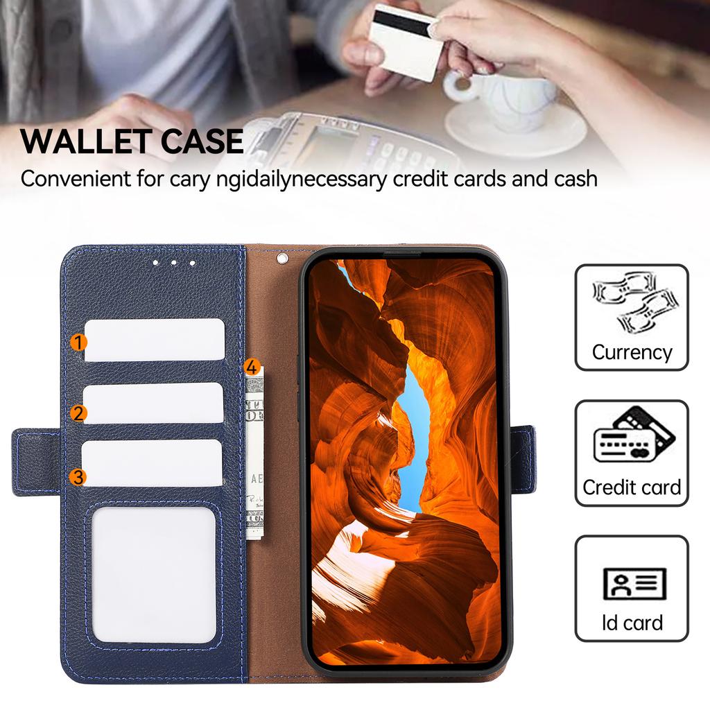 ABEEL For Honor 400 Case Litchi Texture Leather RFID Blocking Phone Cover