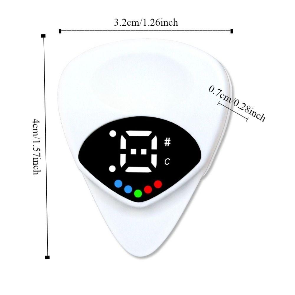 Real Time Guitar Pick&Tuner Portable Electric Digital Tuner Folk Guitar & Ukulele Tuner  Acoustic