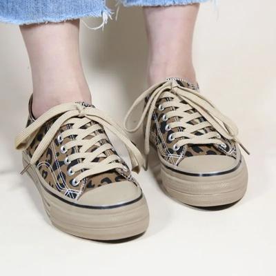 Leopard Print Woman Footwear High On Platform Canvas Shoes for Women 39 Deals Sale Designer Luxury 2024 New Walking Offer Offers