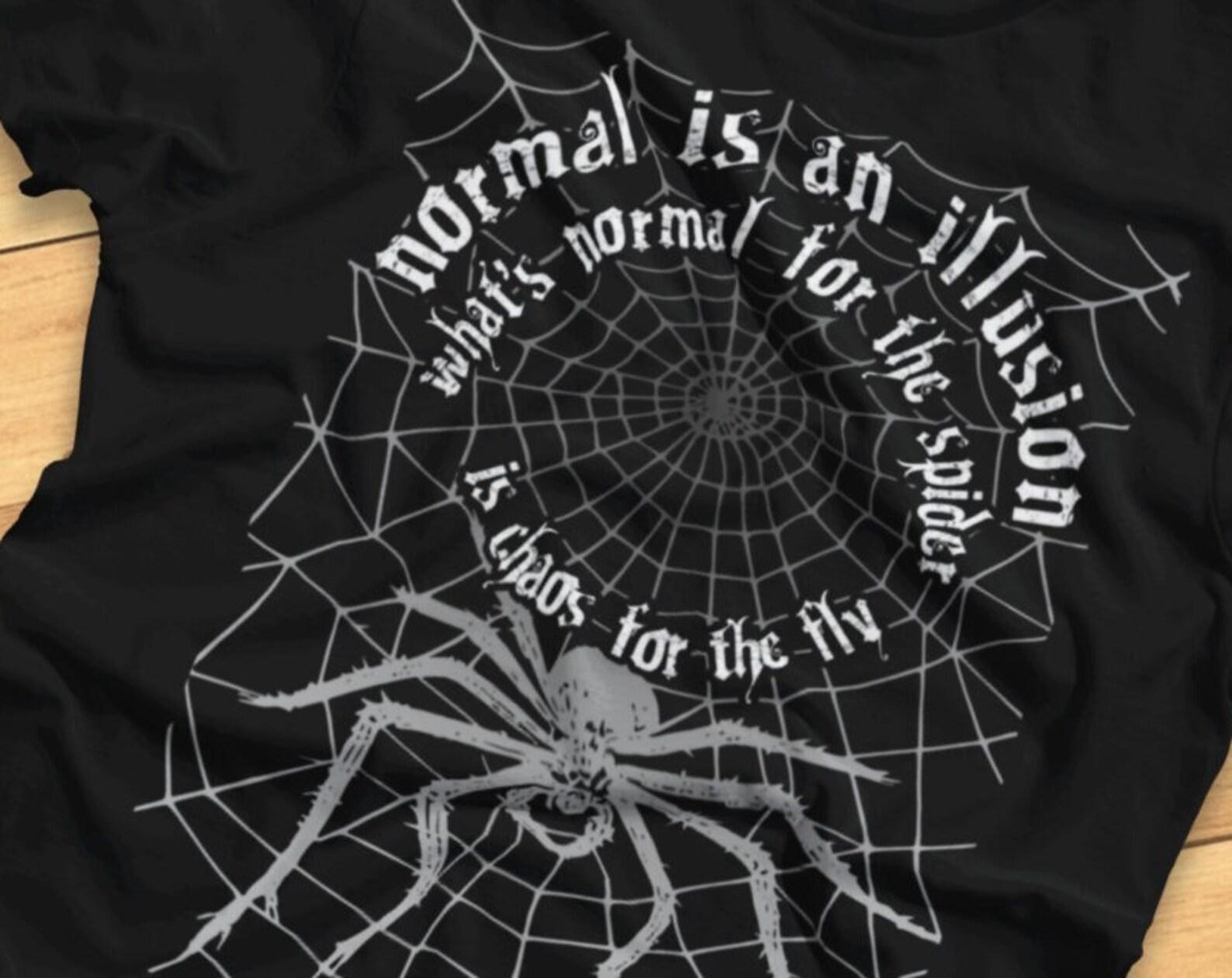 Normal is an Illusion - Spider Web - T-Shirt M