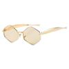 Fashion Vintage Rhombus Metal Sunglasses Women Brand Designer New Retro Sun Glasses Female Ins Trendy Eyewear Male UV400