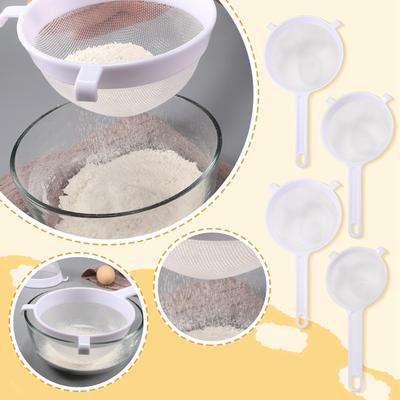 Narzędzia do pieczenia kuchni: Plastikowe sitko PP, Sitko, Durszlak, Sitko do mąki, Sito, Ręczne sito do mąki.