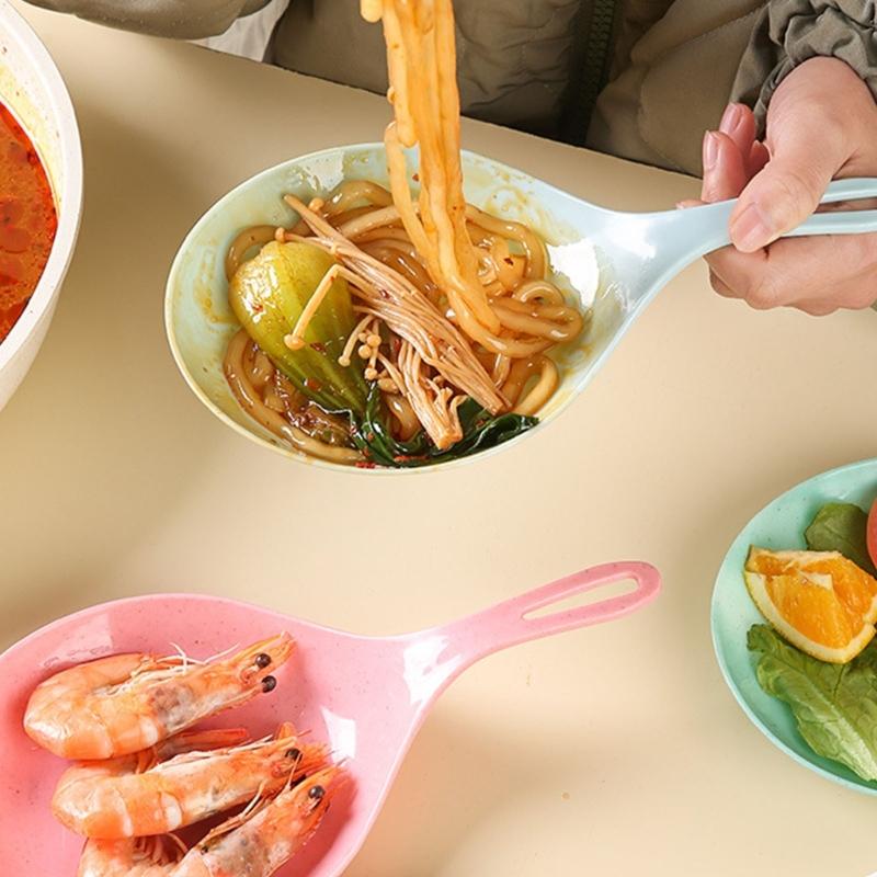 2Pcs Appetizer Eating Tray Handheld Dish Fried Chicken Snacks Plate Large Spoon Tray Fruit Dessert Cake Platter Easy Use