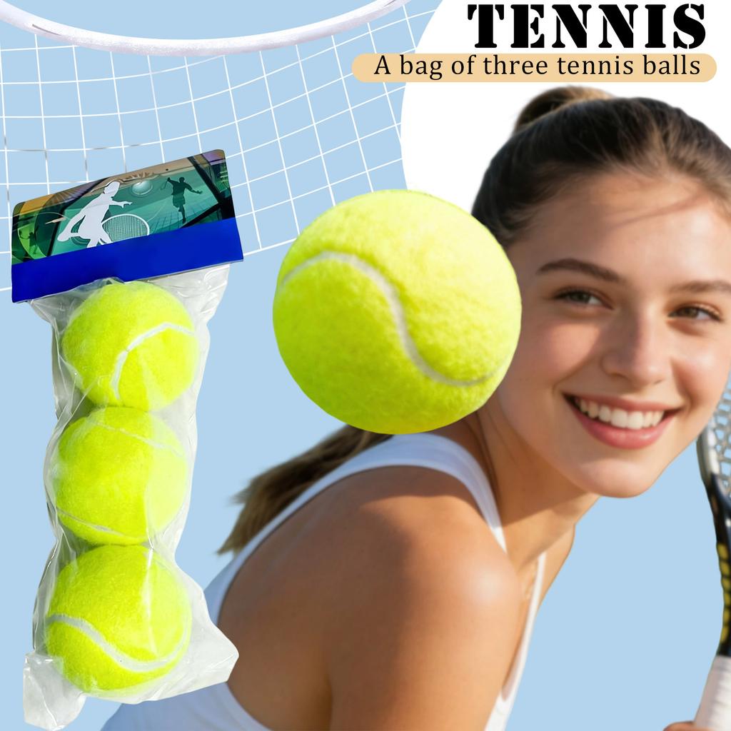 3,Pack Tennis Balls – Practice & Recreational Tennis Balls For Training, Casual Play, Indoor & Outdoor Courts