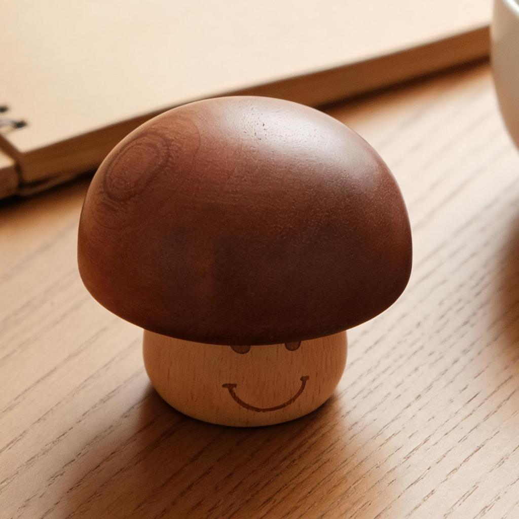 Music Box Mushroom Shape Model Wooden Music Box for Birthday Valentines Christmas Men Women Friends Desk Office Living Room