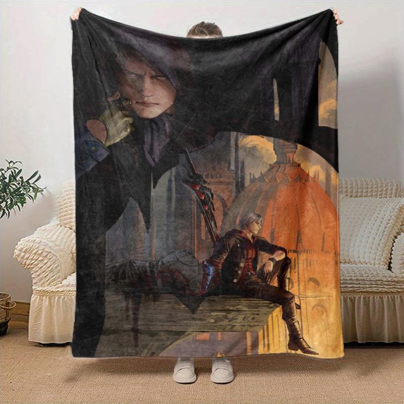1pc, Assassin's Creed-Inspired Home Decor: Cozy Flannel Blanket, Perfect Gift for Bedroom, Living Room, Travel, Camping, Car, Beach, Office Naps. Idea