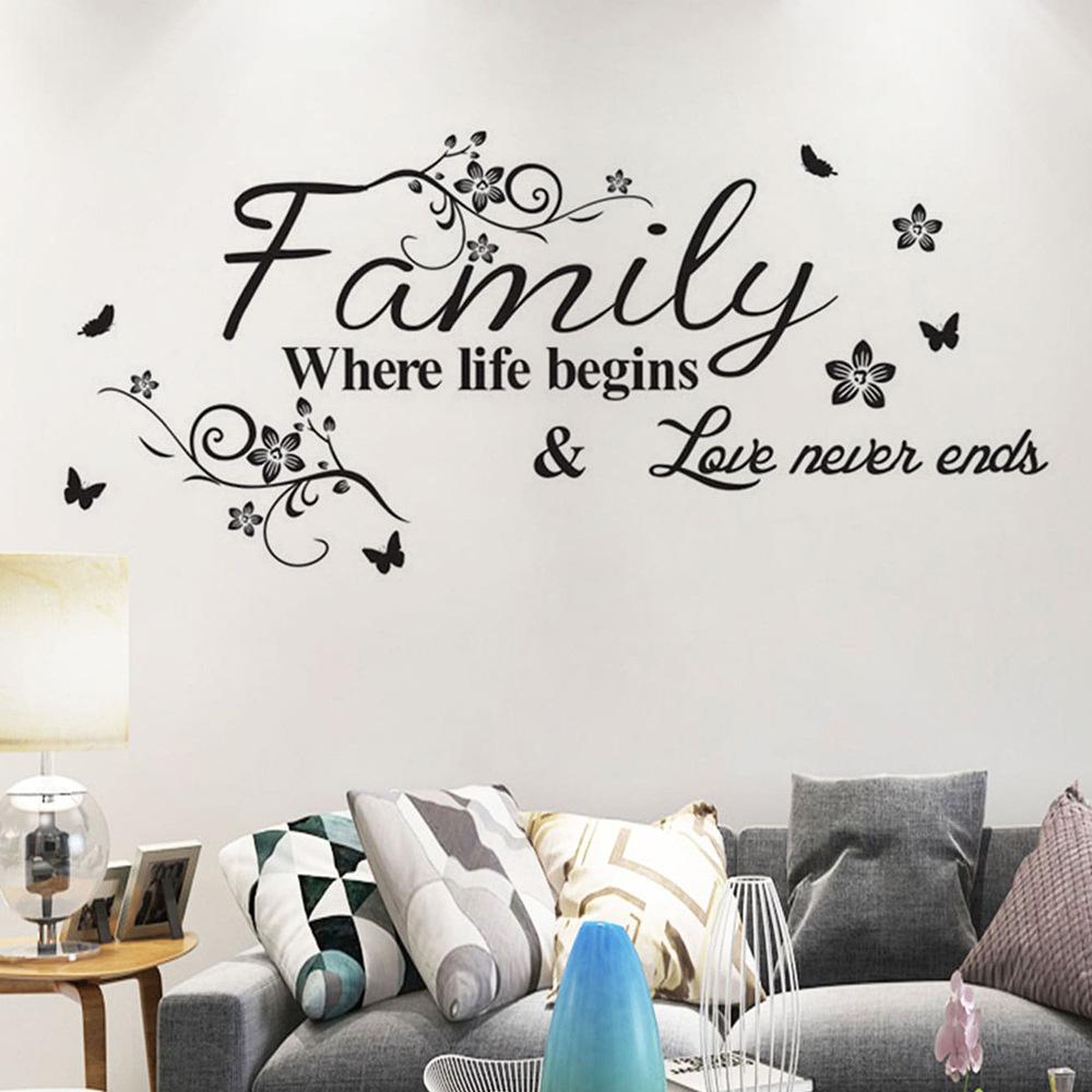 

English Slogans for Bedroom Living Room Entrance Hall Home Background Wall Beautification and Decoration Wall Stickers