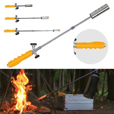 Outdoor Weed Torch with Detachable Valve Weeding Adjustable Flame Control Long Arm Blow Torch Flame