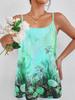 2025 Cross-border Spaghetti Strap Printed Casual Women's Vest Top