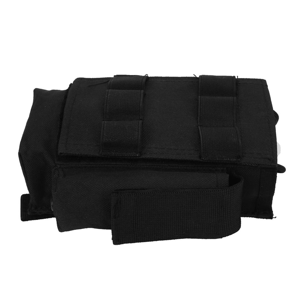Molle Radio Pouch Mini Radio Holder Bag Waterproof Walkie Talkie Holster with Side PocketsBlack