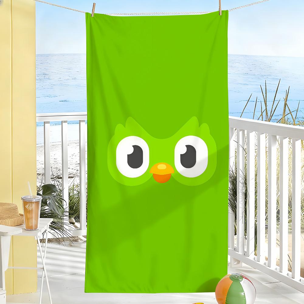 Cartoon D-Duolingo Towel Drying Bath Towel Applicable To Light Swimming Camping Yoga Beach Out