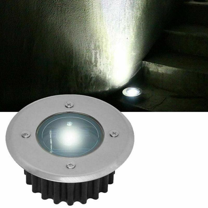 Solar Embedded Path Light With Bright White Led For Villa Garden And Yard Illumination