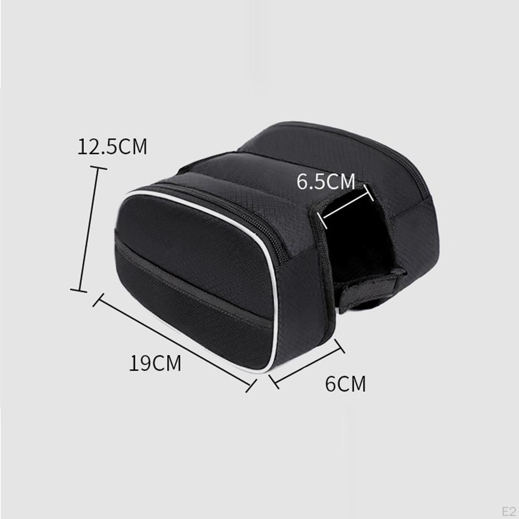 Bicycle Front Frame Bag, Bike Panniers, Organizer Multifunctional Storage Commuting Bag Phone Holder