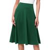 Women's High Waist A‑Line Midi Skirt Flared Knit Midi Skirt Elegant Commuter Casual Wear
