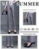 2025 Slim-Fit Stretchy Women's Plaid Micro-Flare Pants - Versatile Summer Fashion