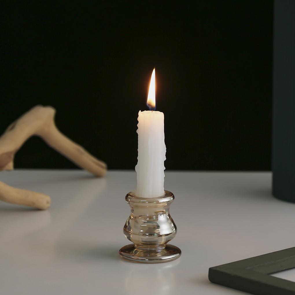 Glas Kerzenständer Ornamente Indoor Handwerk Dekoration Einfarbig Home Restaurant Bar Kerzenhalter Dekor Szene Layout Zubehör