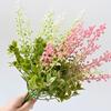 Yousheng Artificial Flower with Green Leaves Long Stem Plastic Fake Flower UV-Resistant Home Office Party Indoor Outdoor Faux Plants