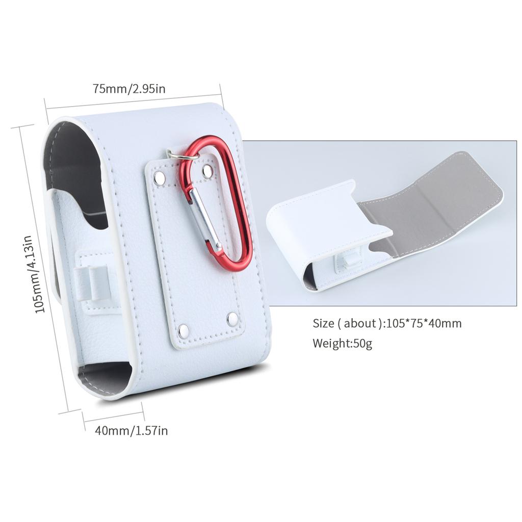 Golf Rangefinder Case PU Leather Golf Range Finder Carry Bag with Carabiner