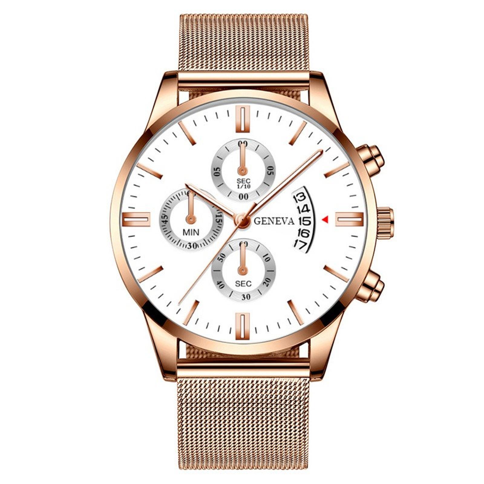 

Чоловічі шкіряні ділові модні годинники з ремінцем для подарунків One Size